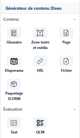 Générateur de contenu Dixeo